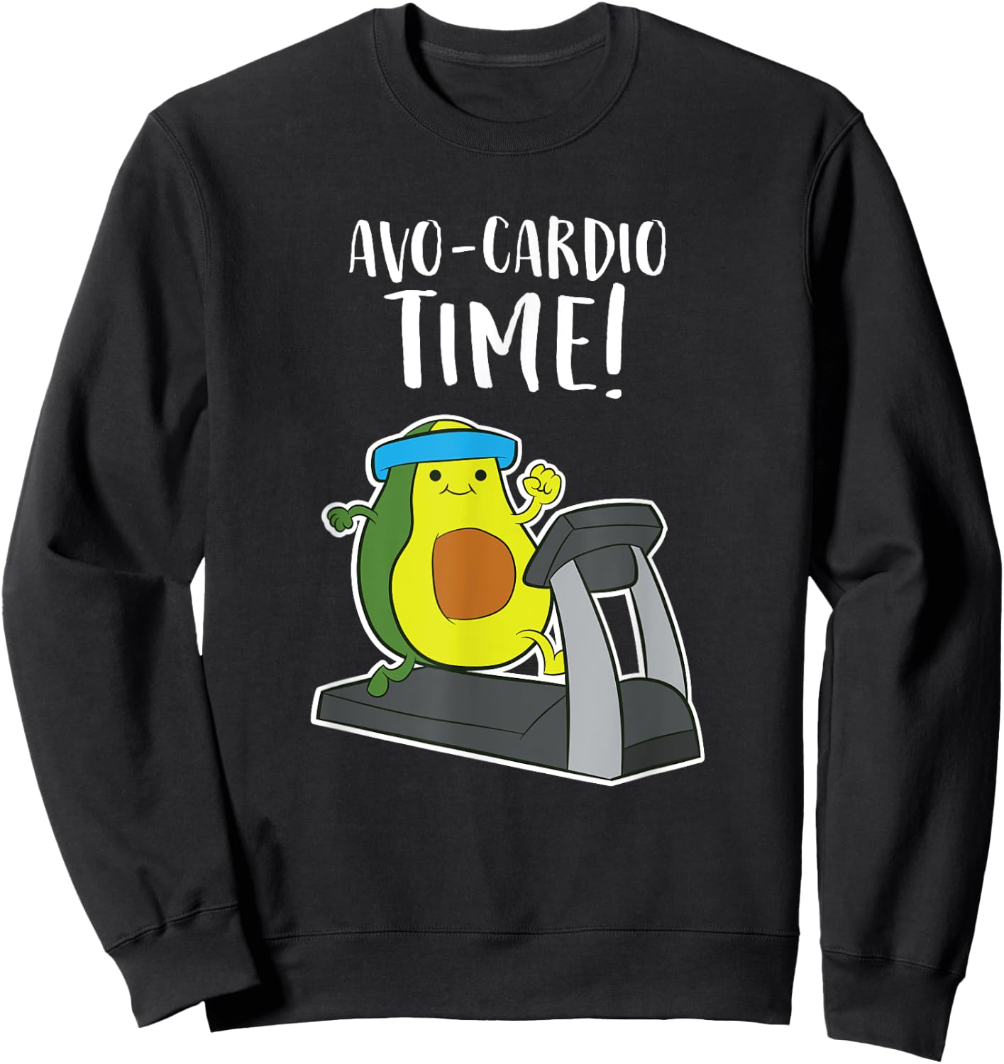 Avocardio Avocado Fitness Exercise Avocado Sweatshirt - Sweatshirt | Black