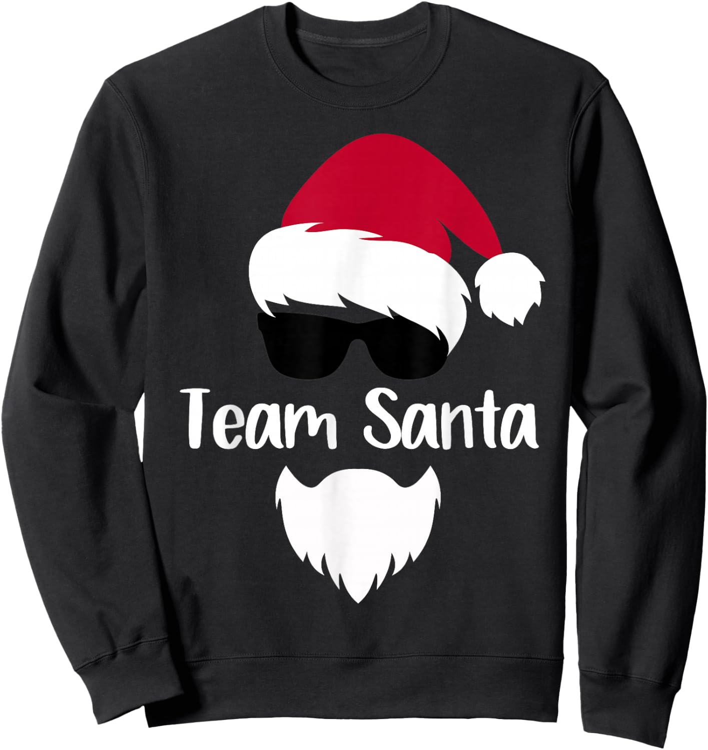 Team Santa Christmas Claus Costume Gift Matching Family Xmas Sweatshirt - Sweatshirt | Black