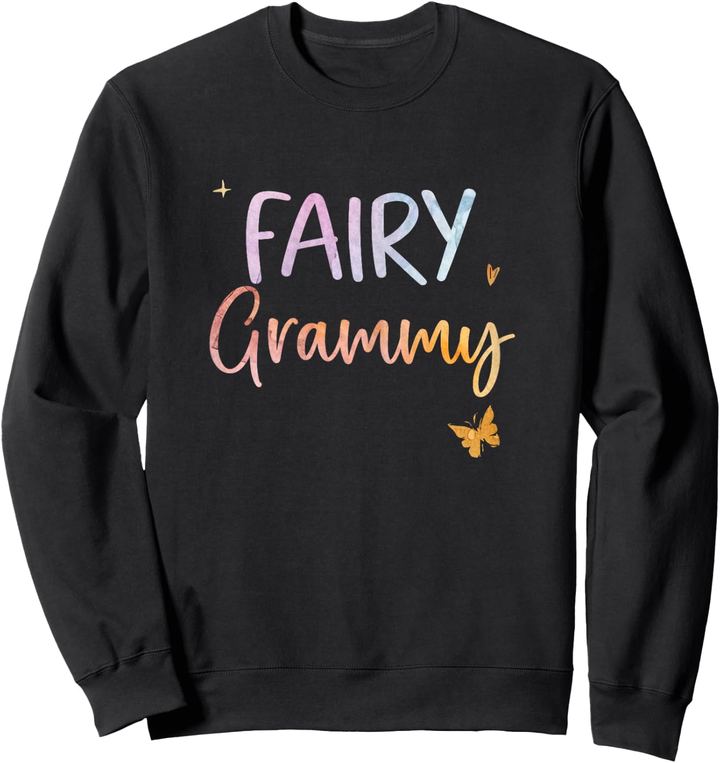 Fairy Grammy Magical Cute Birthday Sweatshirt - Sweatshirt | Black