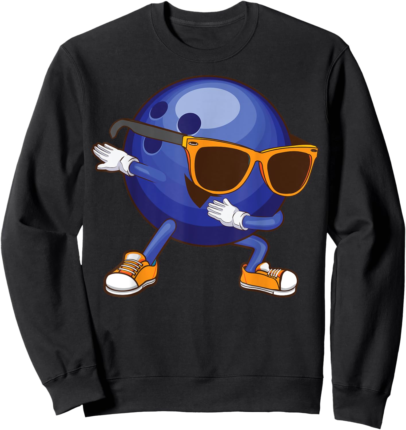 Funny Dabbing Bowling Gift Bowler Dancer Kids Boys Girls Sweatshirt - Sweatshirt | Black