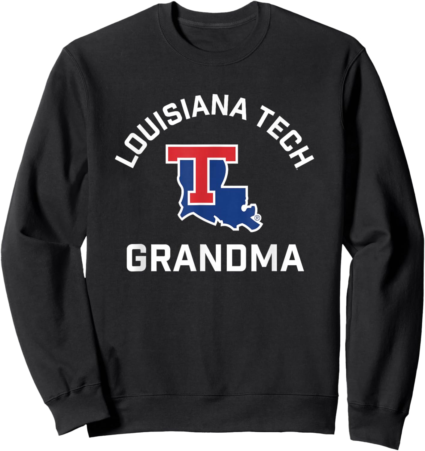 Louisiana Tech Bulldogs Arched Grandma Sweatshirt - Sweatshirt | Black