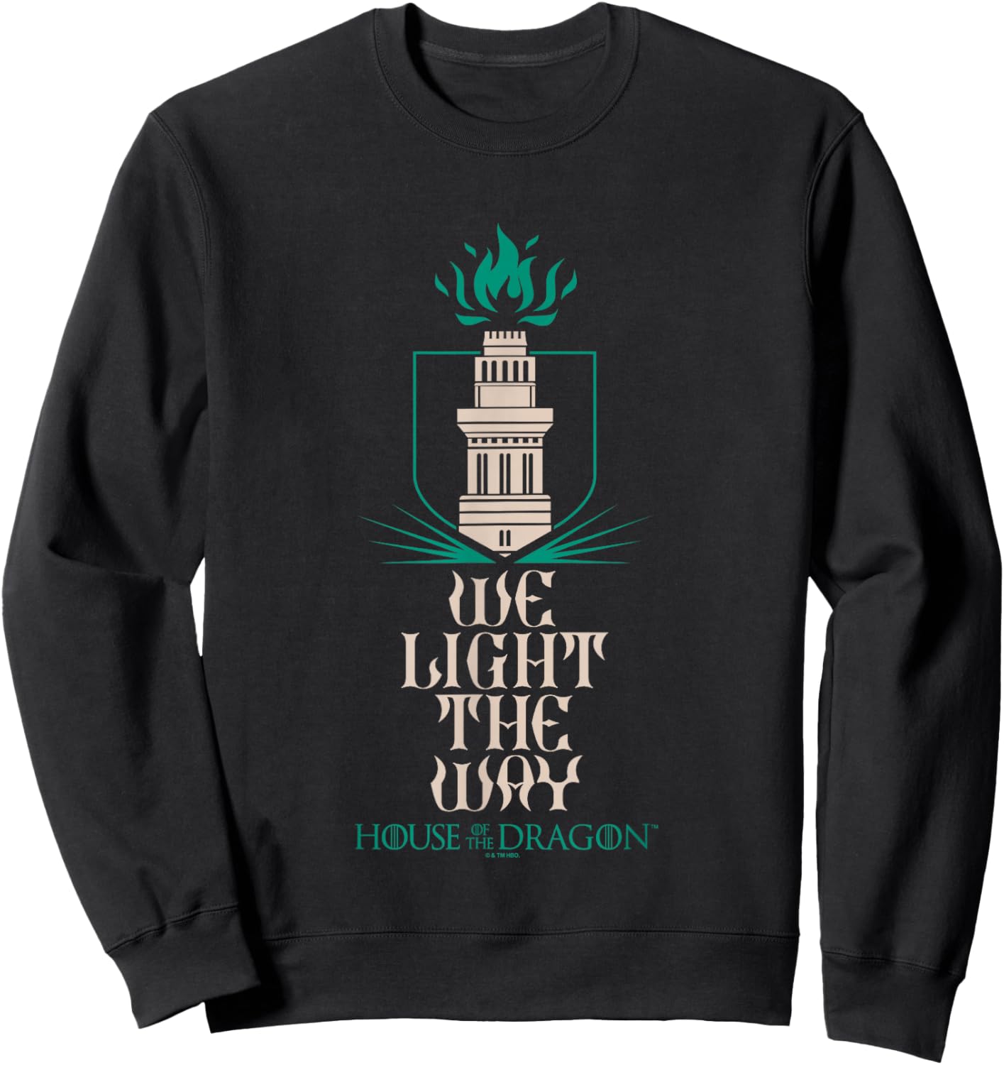 House of the Dragon Hightower We Light The Way Chest Logo Sweatshirt - Sweatshirt | Black