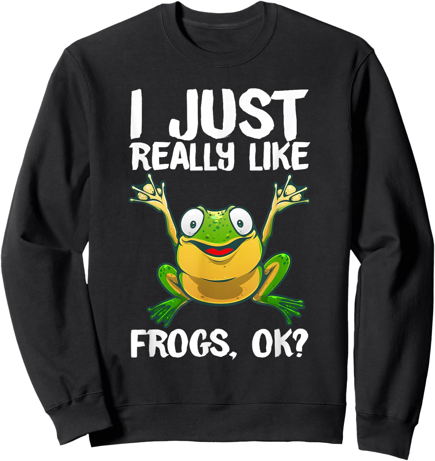 Funny Frog Gift Kids Men Women Cool Tadpole Frog Lover Small Sweatshirt - Sweatshirt | Black