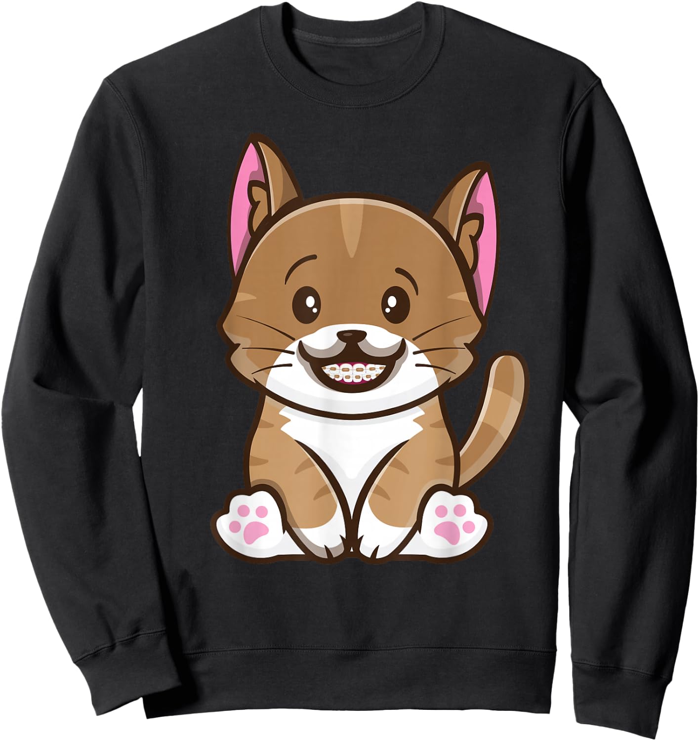 Orthodontist Animal Braces Boys Girls Kids Getting Braces Sweatshirt - Sweatshirt | Black