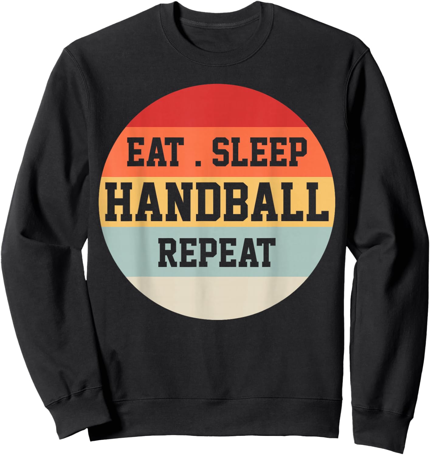 Retro Handball Sports Player Funny Gift Sweatshirt - Sweatshirt | Black