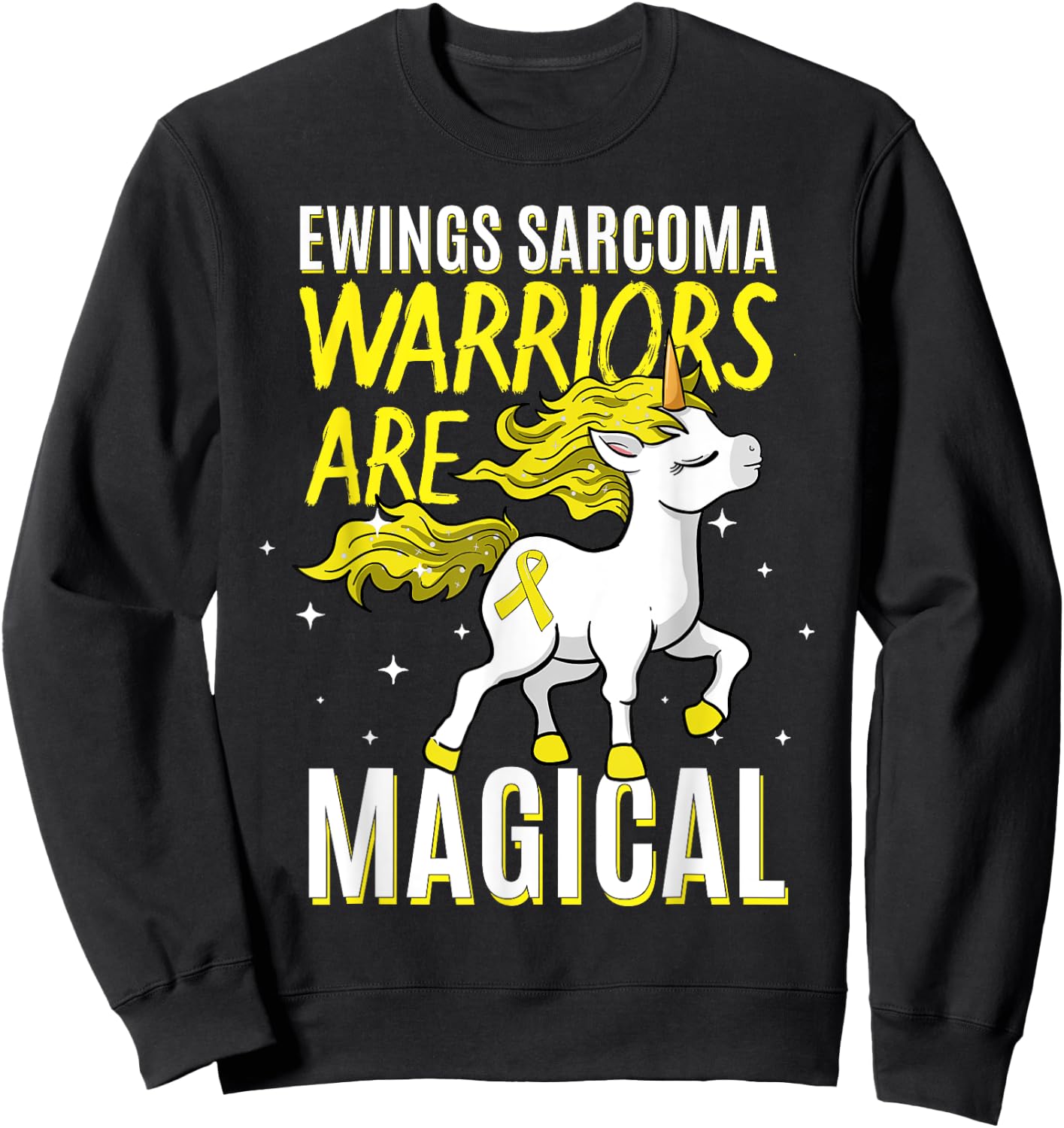 Warriors Are Magical Ewing's Sarcoma Bone Cancer Awareness Sweatshirt - Sweatshirt | Black
