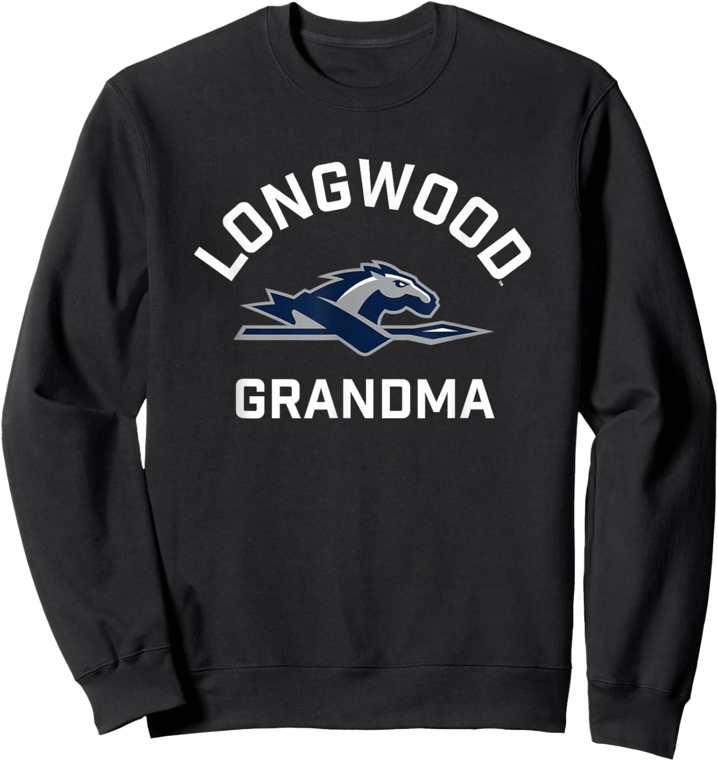 Longwood University Lancers Arched Grandma Sweatshirt - Sweatshirt | Black