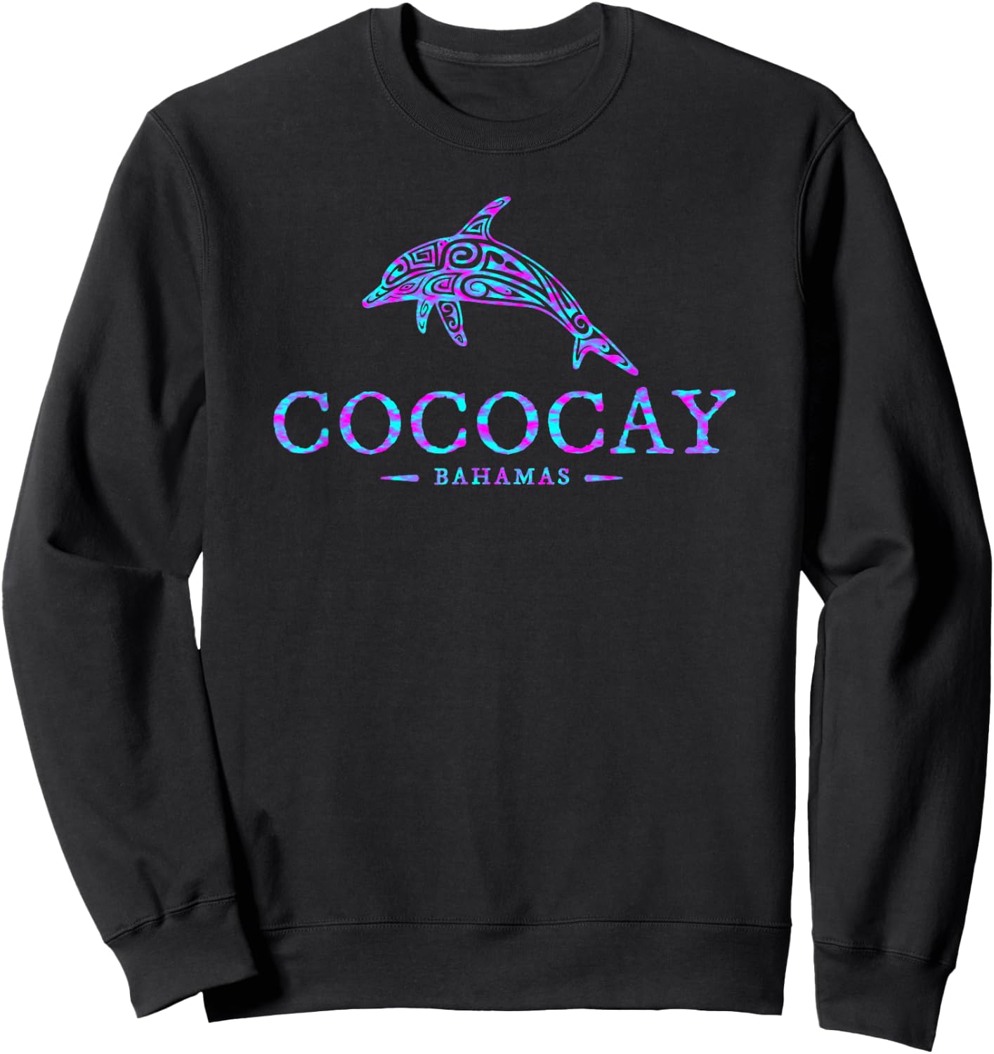 CocoCay Bahamas Dolphin Boys Girls Cruise Vacation Souvenir Sweatshirt - Sweatshirt | Black