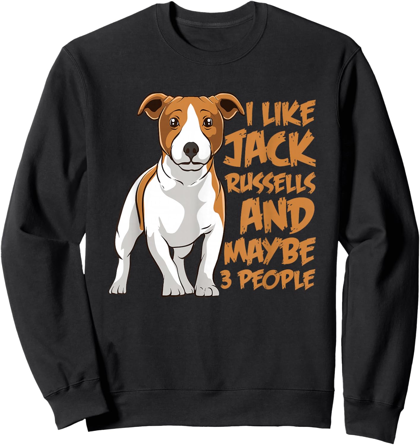 I Like Jack Russells and Maybe 3 People Funny Jack Russell Sweatshirt - Sweatshirt | Black