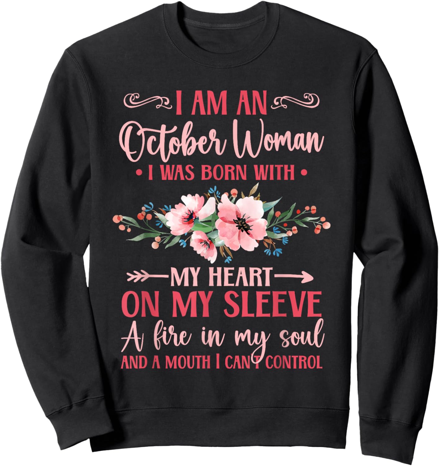 Birthday October Libra Women Sweatshirt - Sweatshirt | Black