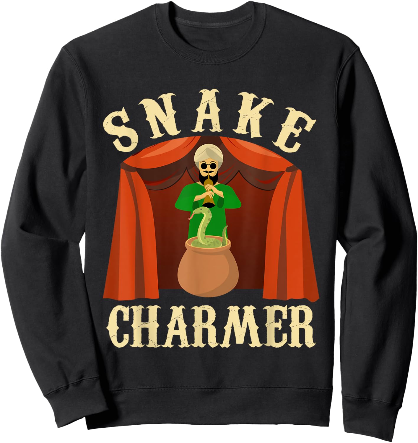 Snake Charmer Shirt - Circus Shirts - Snake Charmer Costume Sweatshirt - Sweatshirt | Black