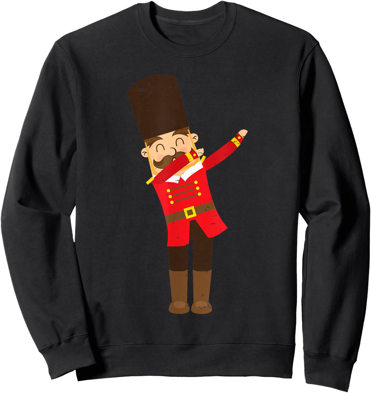 Dabbing Toy Soldier Nutcracker Christmas Sweatshirt - Sweatshirt | Black