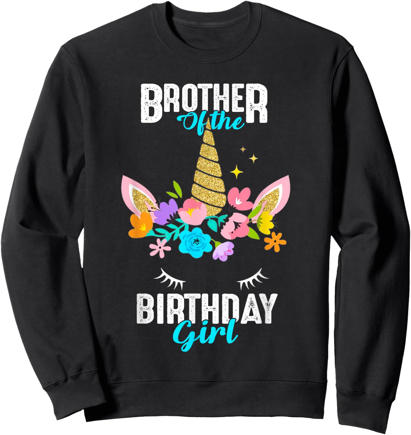 Mommy of the Birthday Girl Unicorn Birthday Matching Sweatshirt - Sweatshirt | Black
