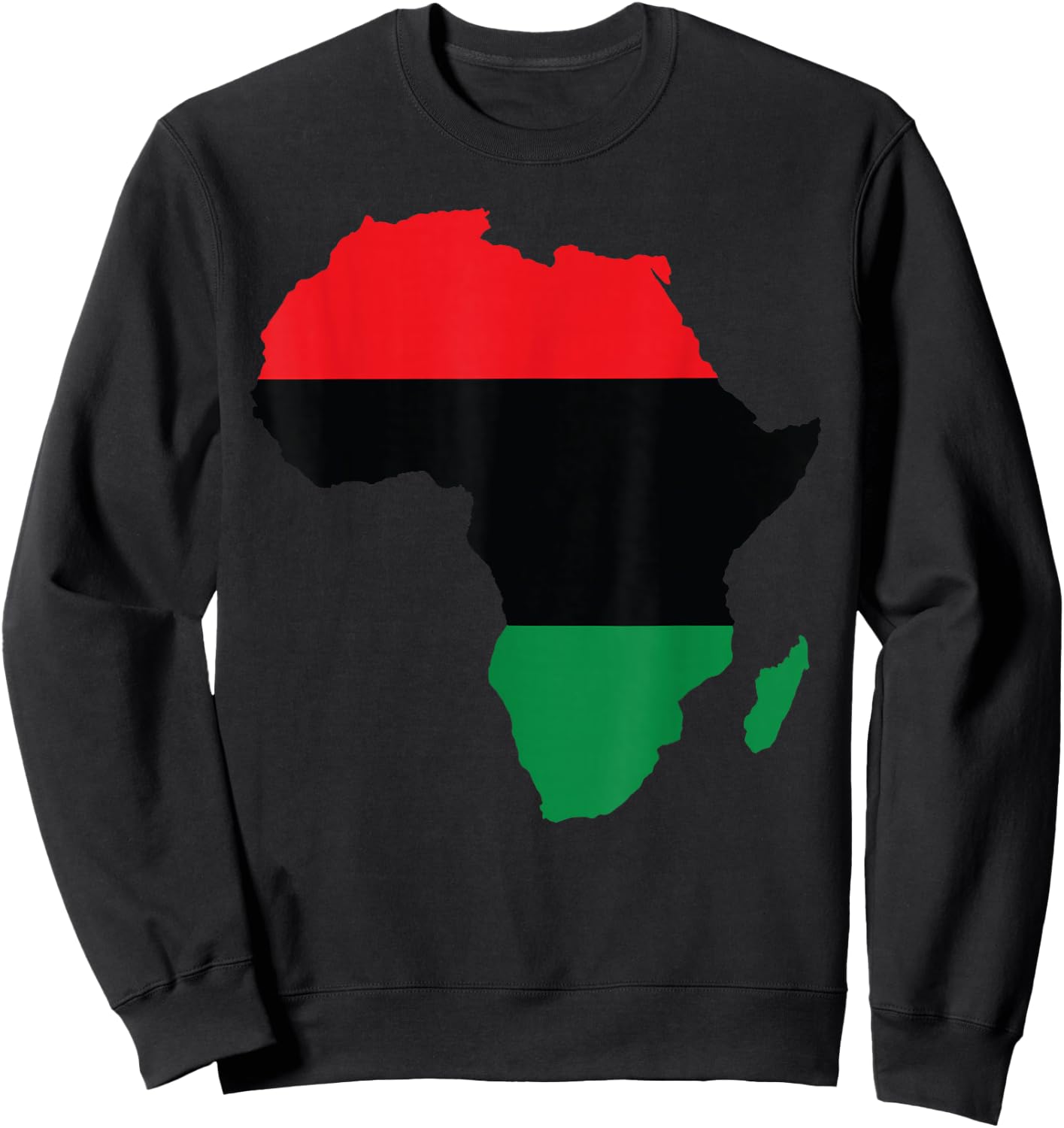 Pan African UNIA Flag Map Continent Black History Month Gift Sweatshirt - Sweatshirt | Black