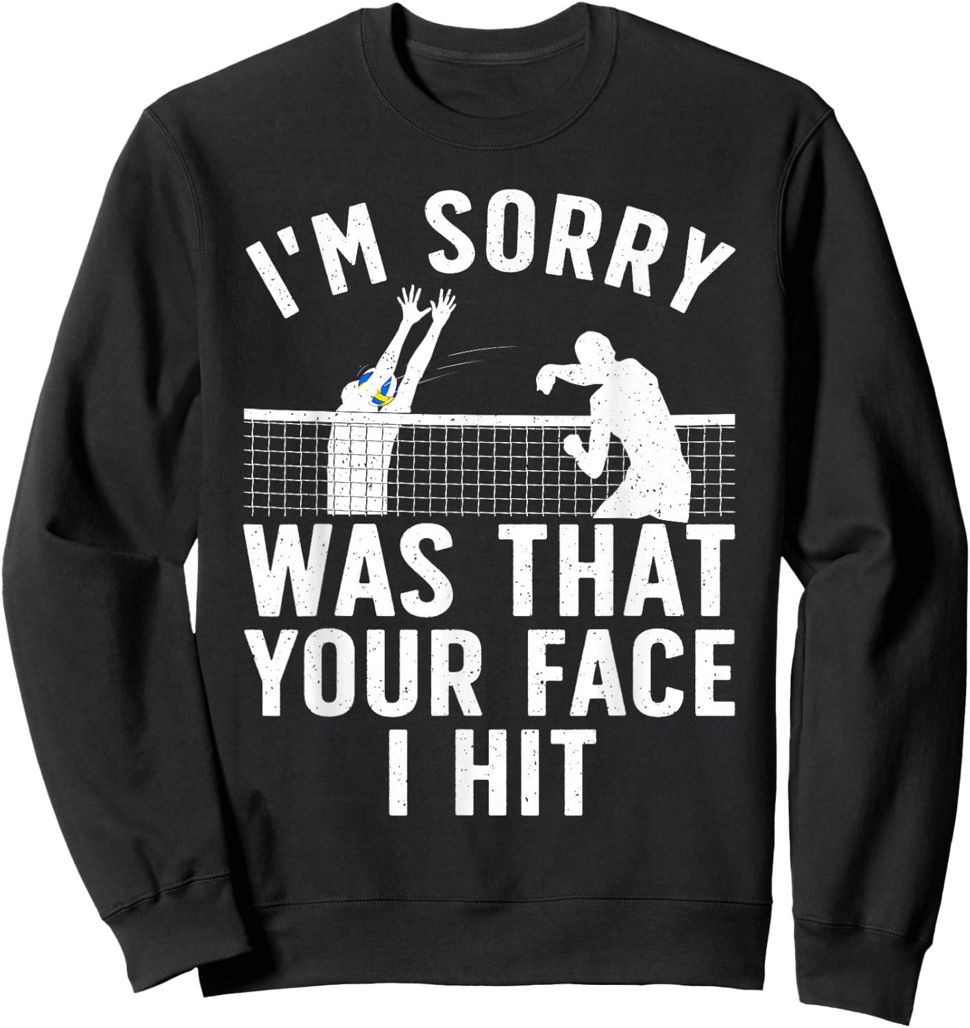 Funny Volleyball Art Women Sport Volleyball Player Sweatshirt - Sweatshirt | Black