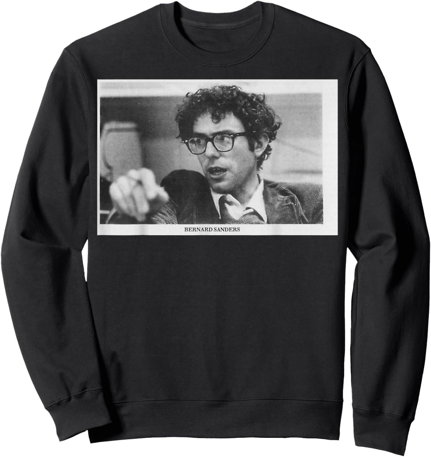 President Bernie Sanders Young in University Sweatshirt - Sweatshirt | Black
