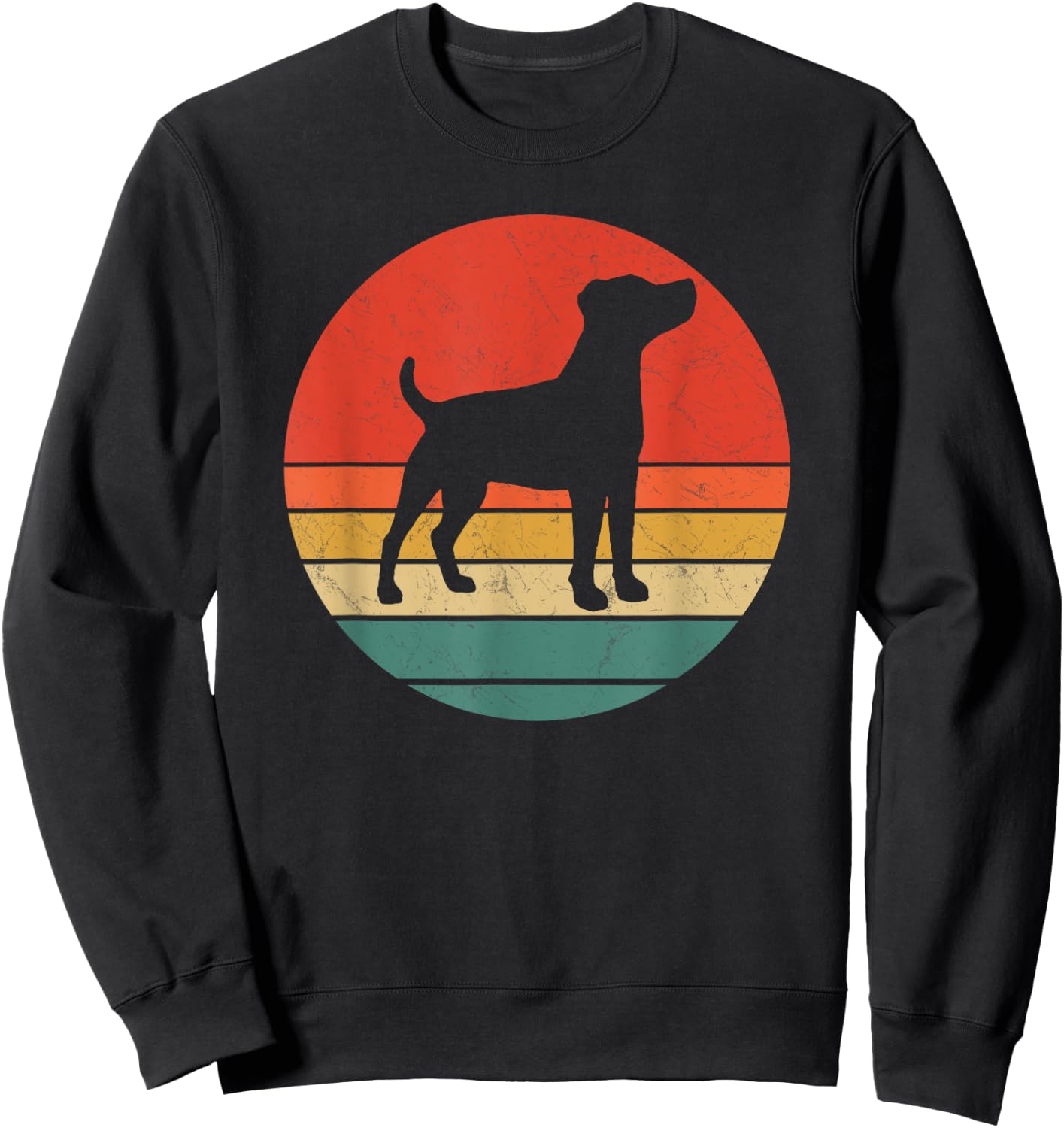 Patterdale Terrier Vintage Dog Silhouette Retro Dogs Gift Men Women Kids Sweatshirt - Sweatshirt | Black