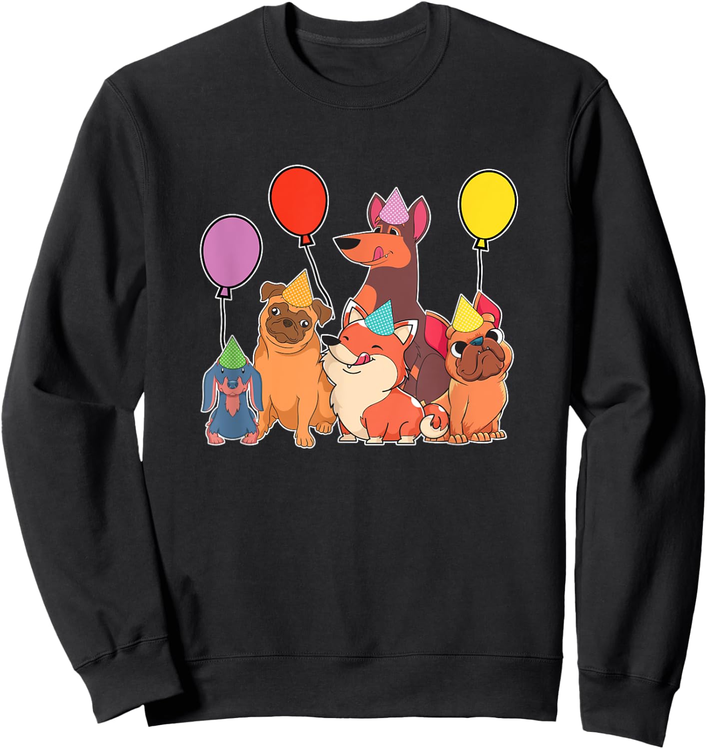 Kids Birthday Party Cute Pet Animals Dog Owner Dogs Sweatshirt - Sweatshirt | Black