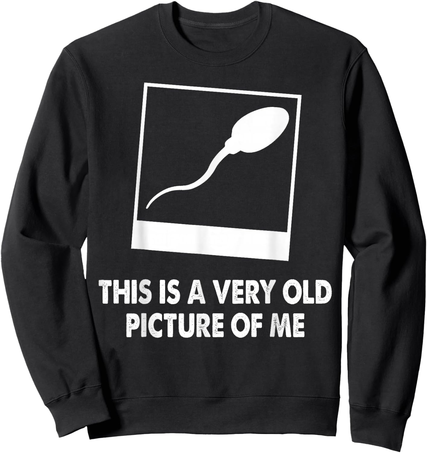 This Is A Very Old Picture Of Me Funny Sperm Novelty Gift Sweatshirt - Sweatshirt | Black