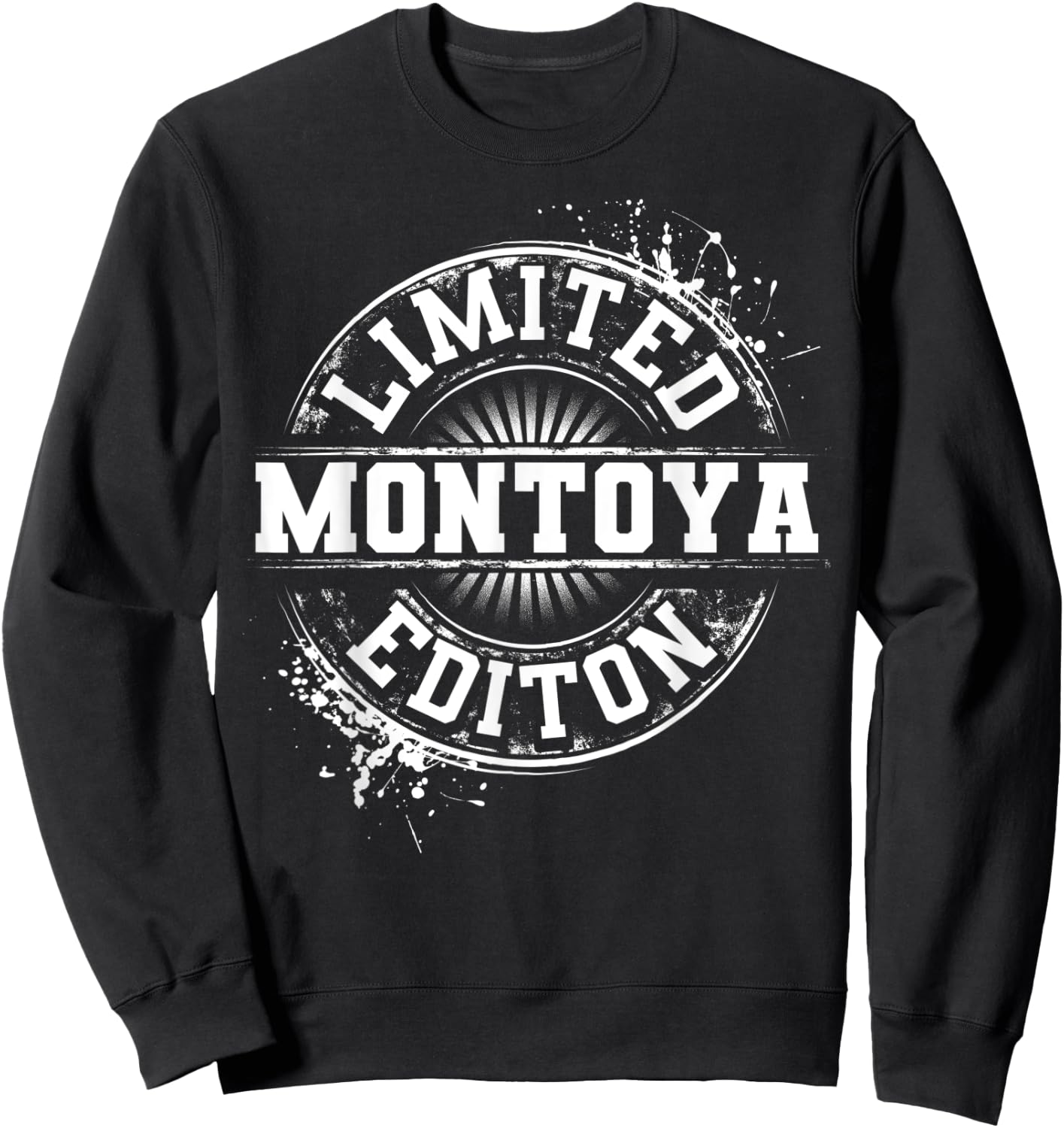 MONTOYA Funny Surname Family Tree Birthday Reunion Gift Sweatshirt - Sweatshirt | Black