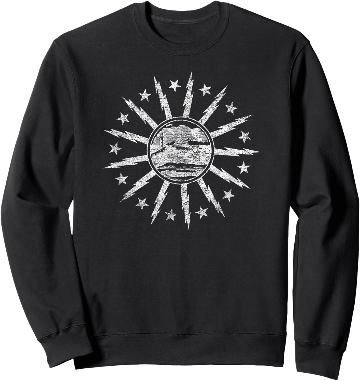 City of Buffalo New York Flag Sweatshirt - Sweatshirt | Black