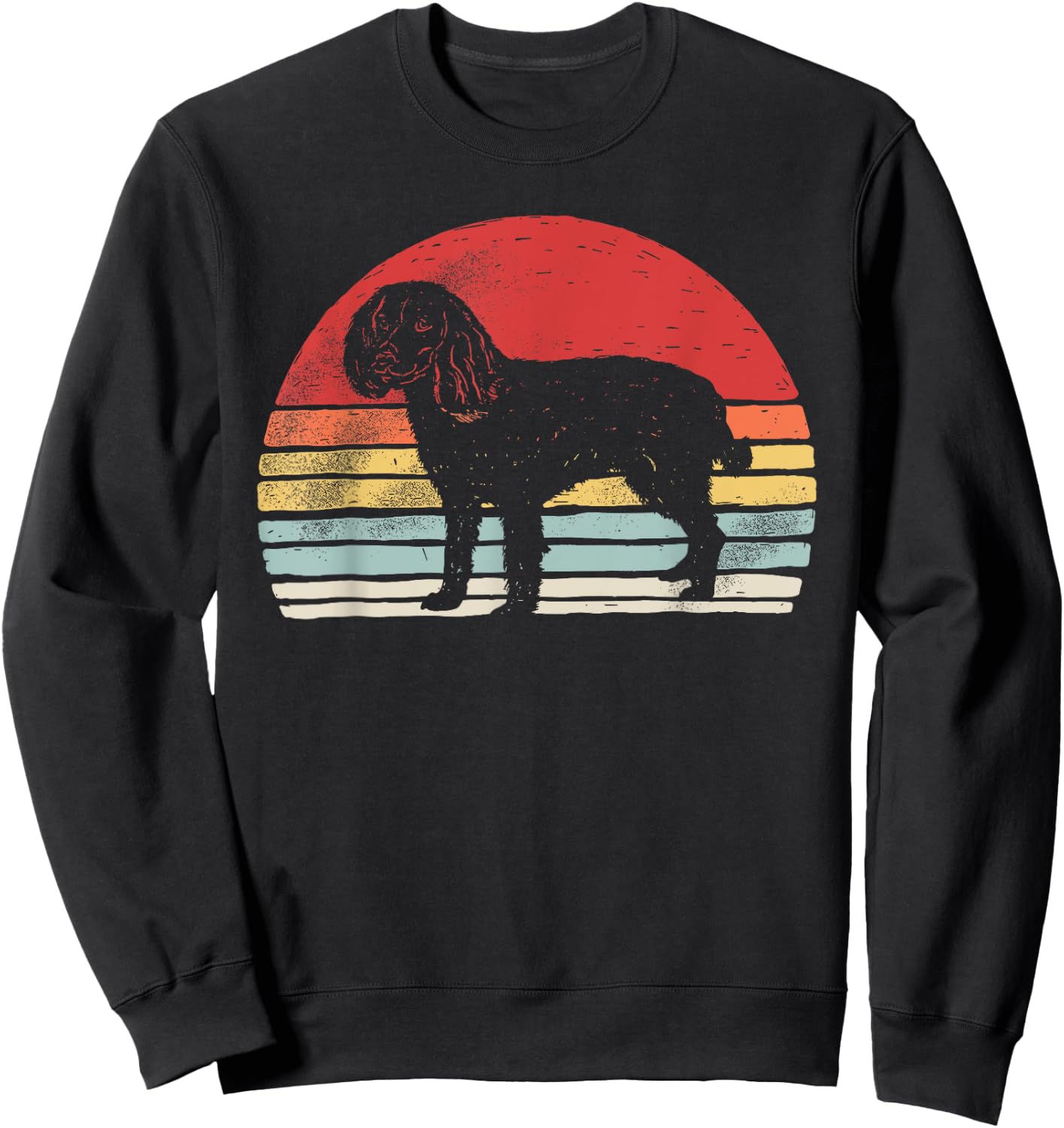 Vintage Retro Boykin Spaniel Dog Breed Sweatshirt - Sweatshirt | Black