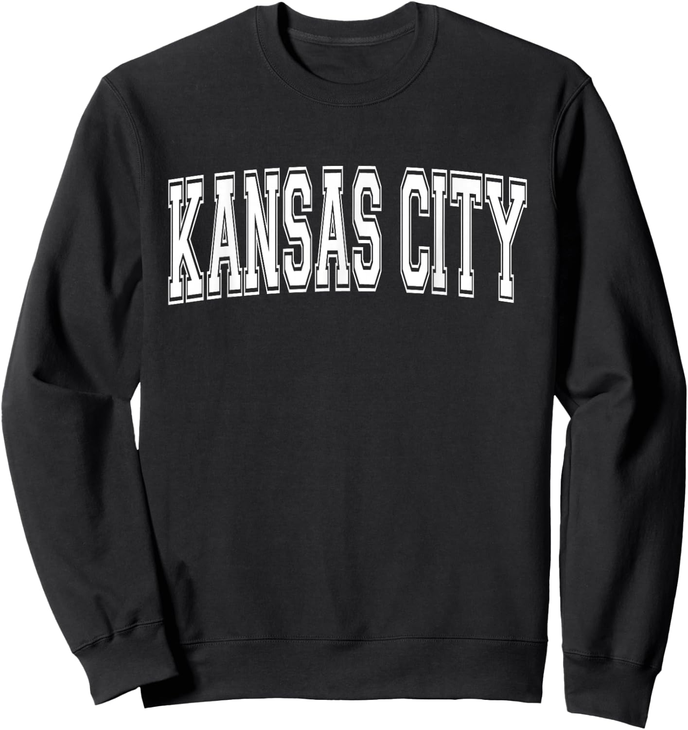 KANSAS CITY KS KANSAS USA Vintage Sports Varsity Style Sweatshirt - Sweatshirt | Black