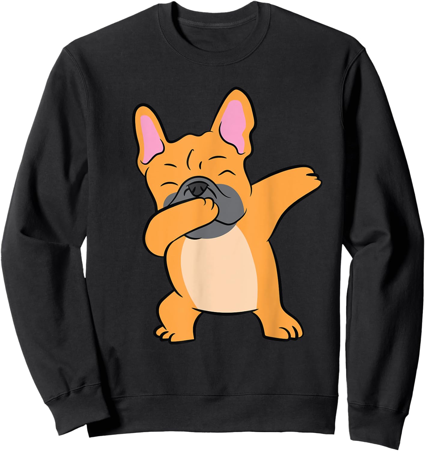 Dabbing French Bulldog Dancing Puppy Dabbing Bulldog Men Women Kids Sweatshirt - Sweatshirt | Black