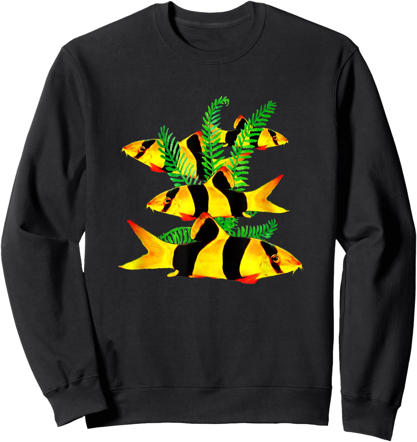 Clown Loaches Under Water Aquarium Loach Lovers Fish Sweatshirt - Sweatshirt | Black