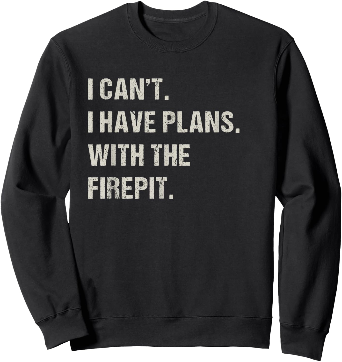 With The Firepit Fireplace Hobby Funny Camping Pastime Camp Sweatshirt - Sweatshirt | Black