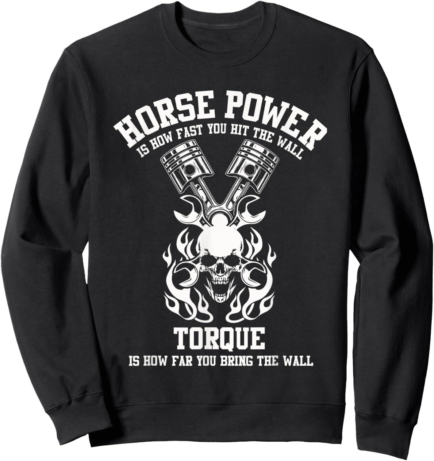 Funny Horsepower Torque Gift Men's Sweatshirt - Sweatshirt | Black
