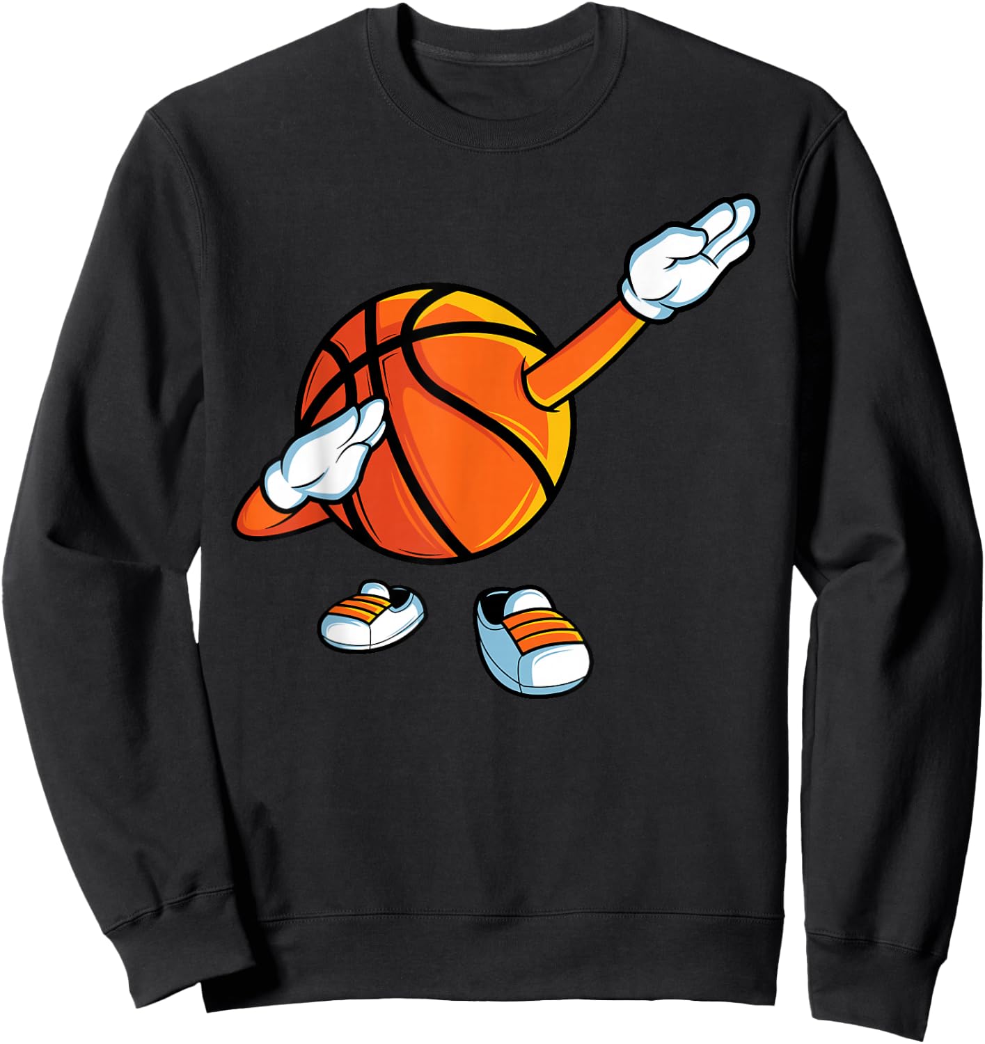 Funny Dabbing Basketball Dancing Ball Game in Shoes for Boys Sweatshirt - Sweatshirt | Black