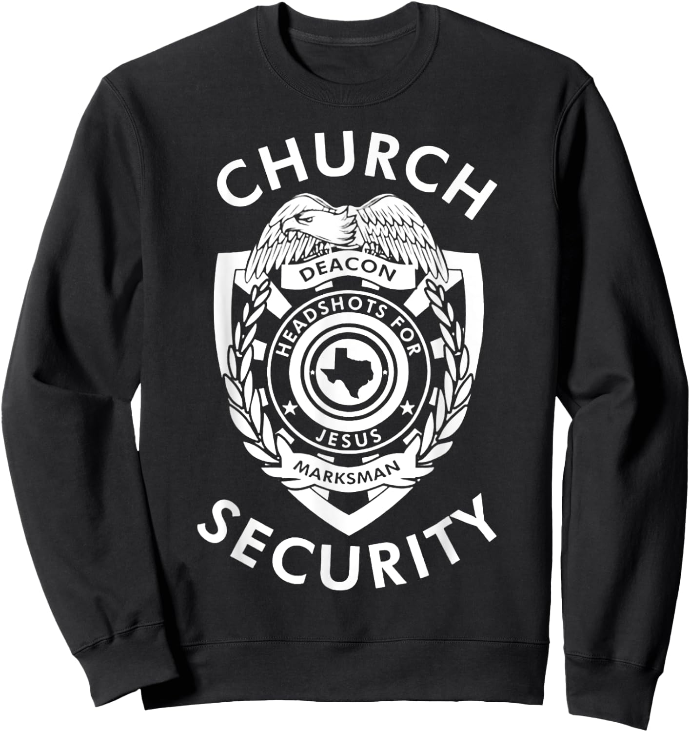 Church Security Deacon Headshots For Jesus Sweatshirt - Sweatshirt | Black