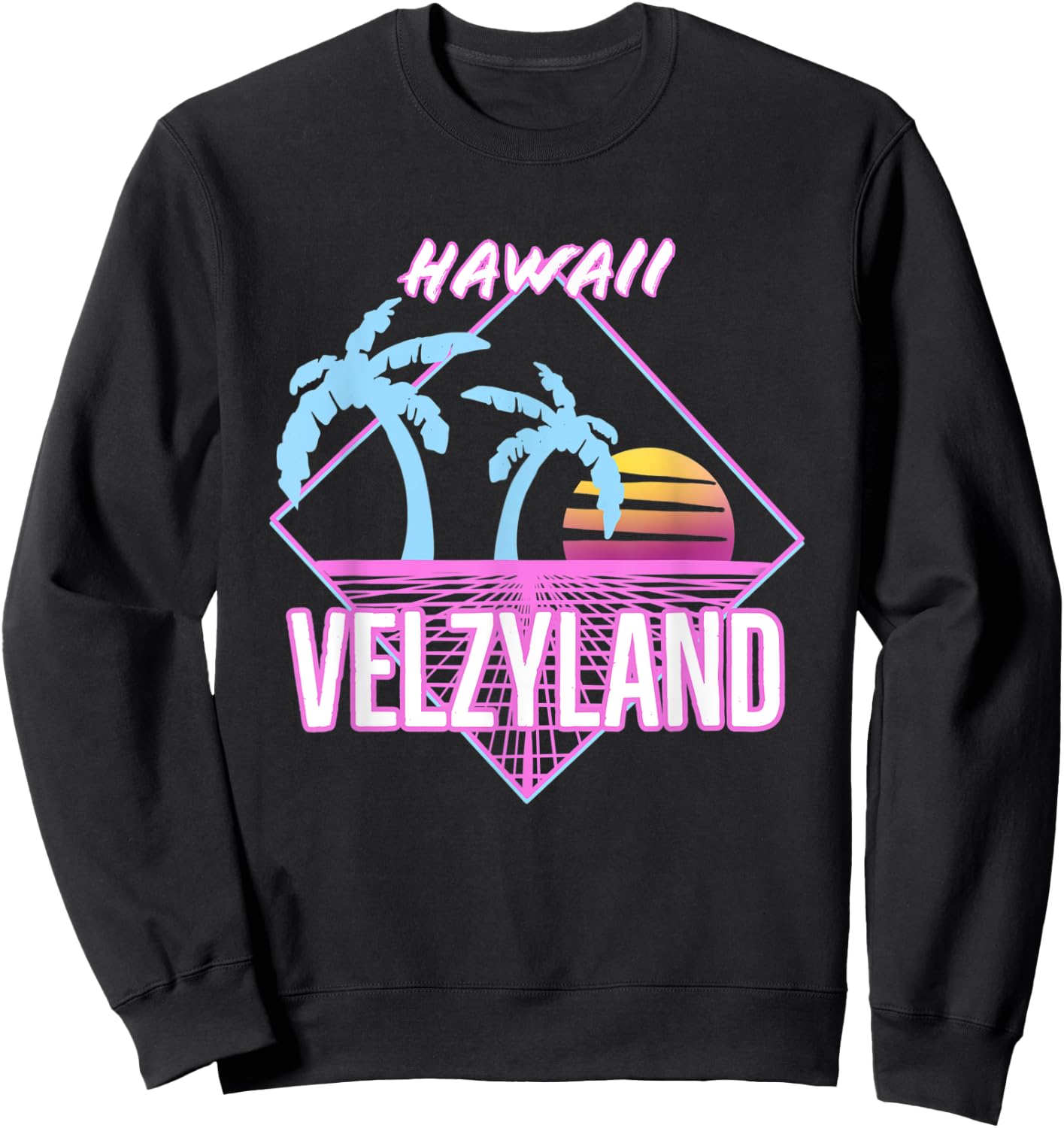 Retro Velzyland Hawaii Sweatshirt - Sweatshirt | Black
