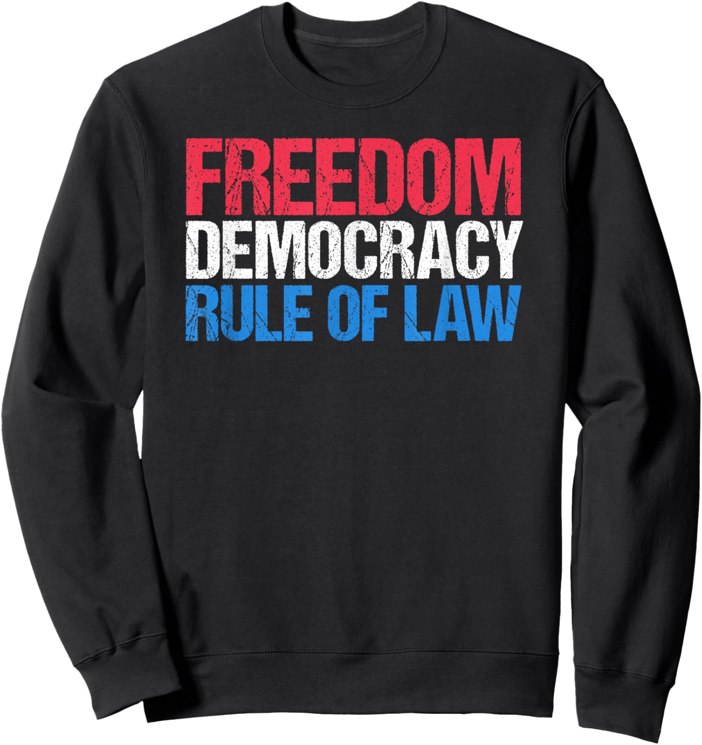 American Pride US Constitution Freedom Democracy Rule of Law Sweatshirt - Sweatshirt | Black