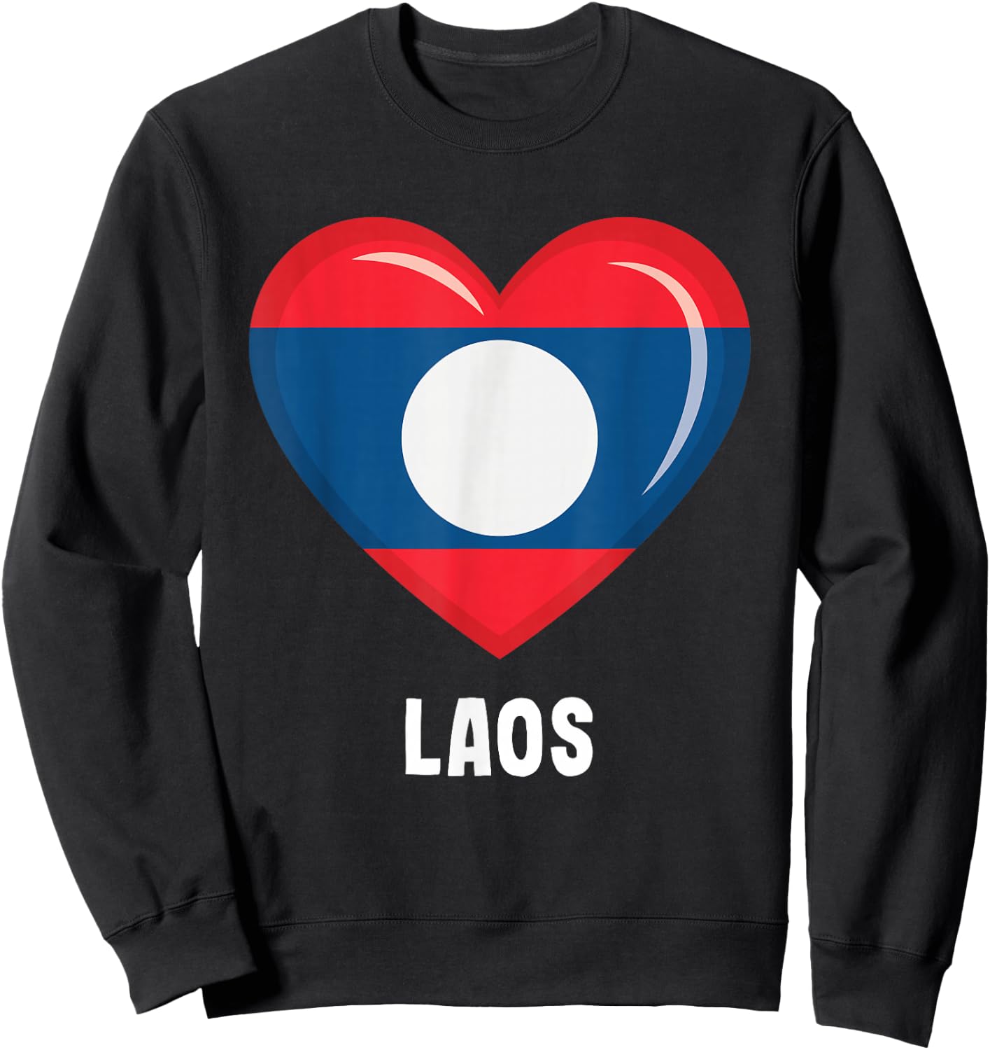 Lao Flag Shirt | Lao Sweatshirt - Sweatshirt | Black