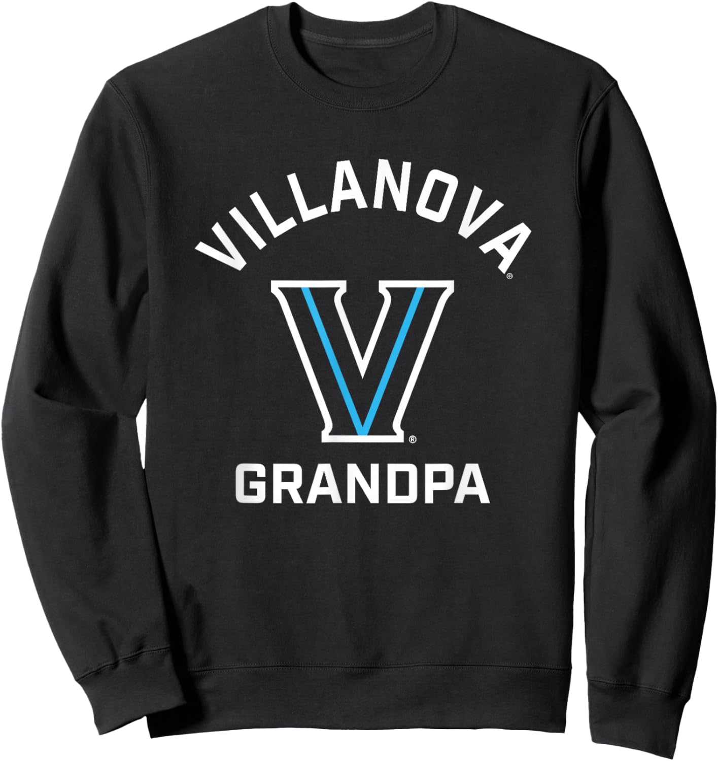 Villanova University Wildcats Arched Grandpa Sweatshirt - Sweatshirt | Black