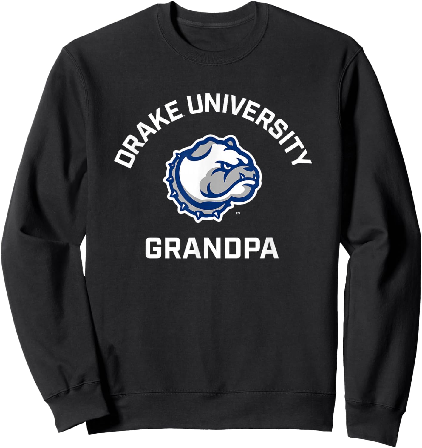 Drake University Bulldogs Arched Grandpa Sweatshirt - Sweatshirt | Black