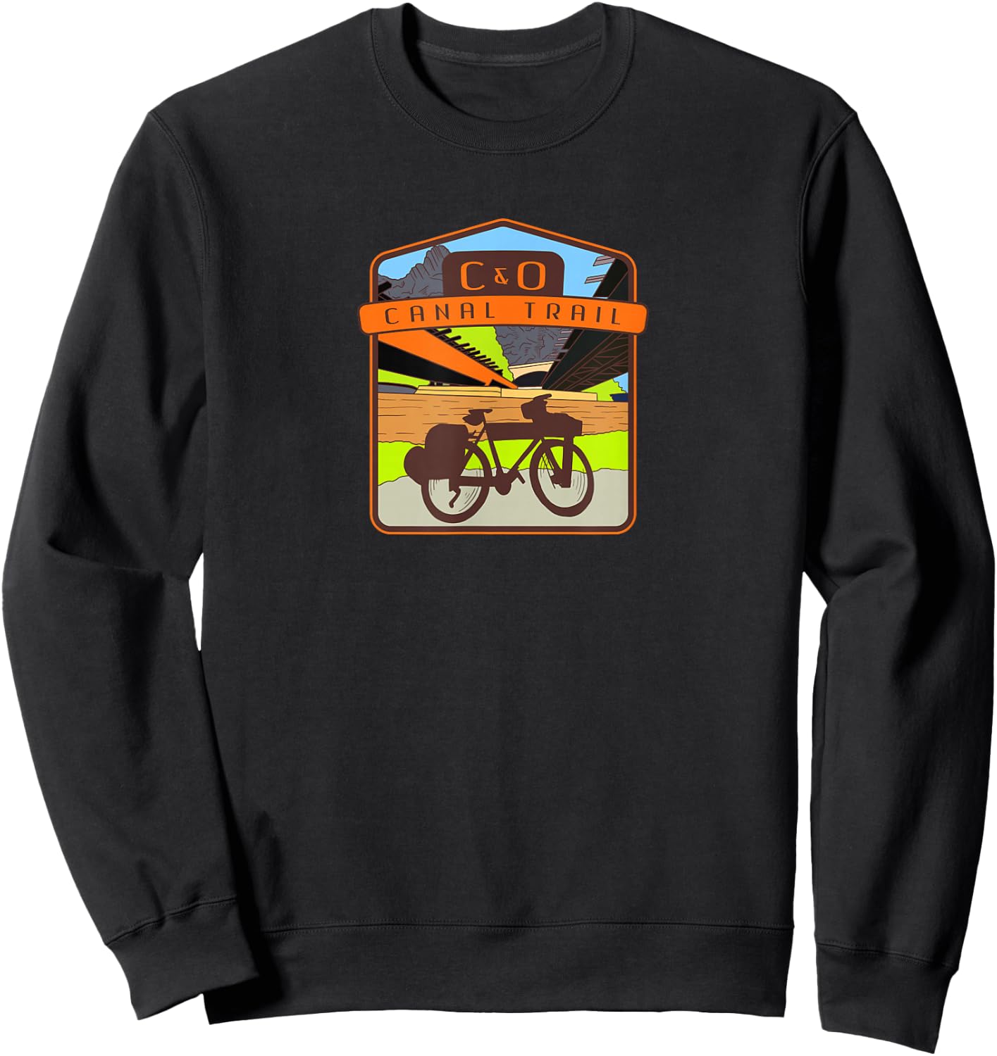 C&O Canal Trail cycling Sweatshirt - Sweatshirt | Black