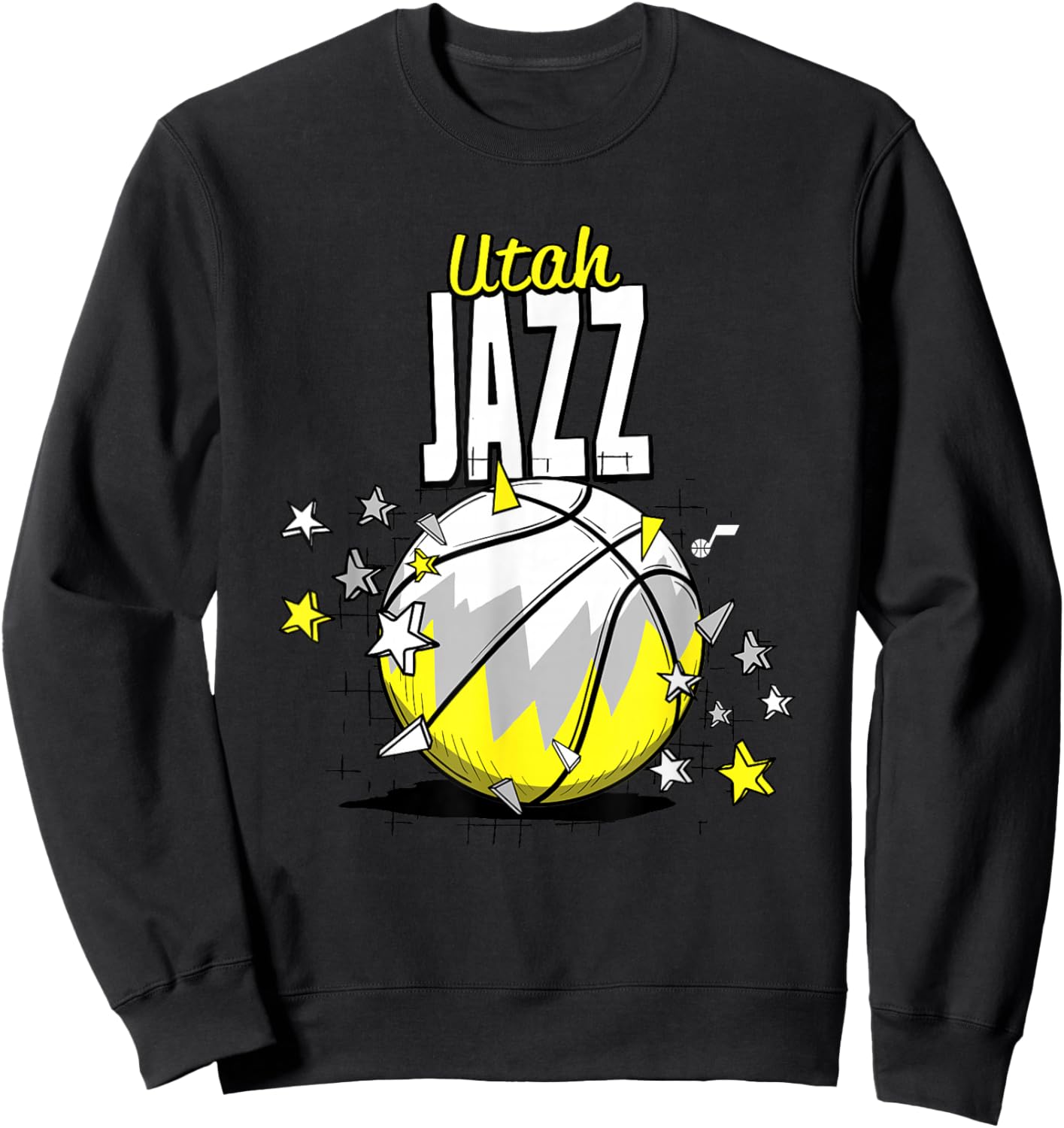 NBA Utah Jazz Basketball Doodle Stars Sweatshirt - Sweatshirt | Black