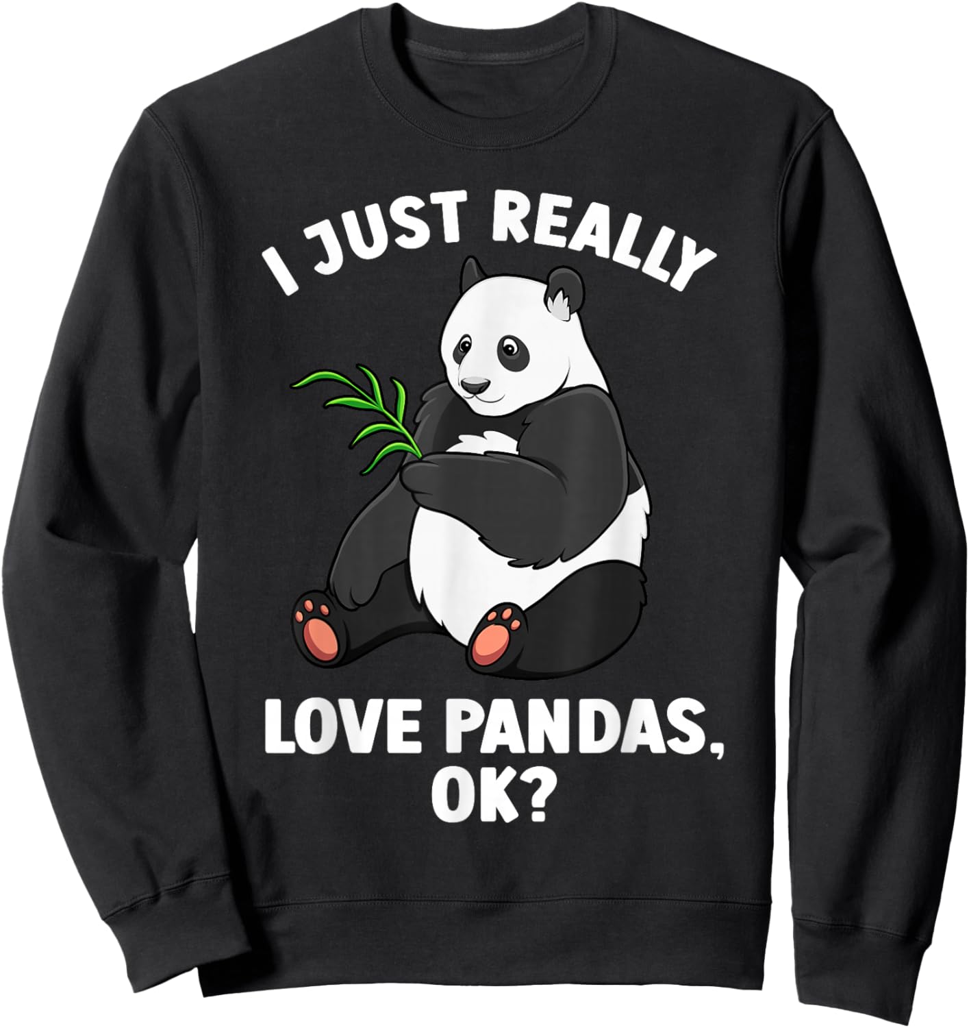 Panda Art Women Animal Giant Panda Bear Panda Lover Sweatshirt - Sweatshirt | Black