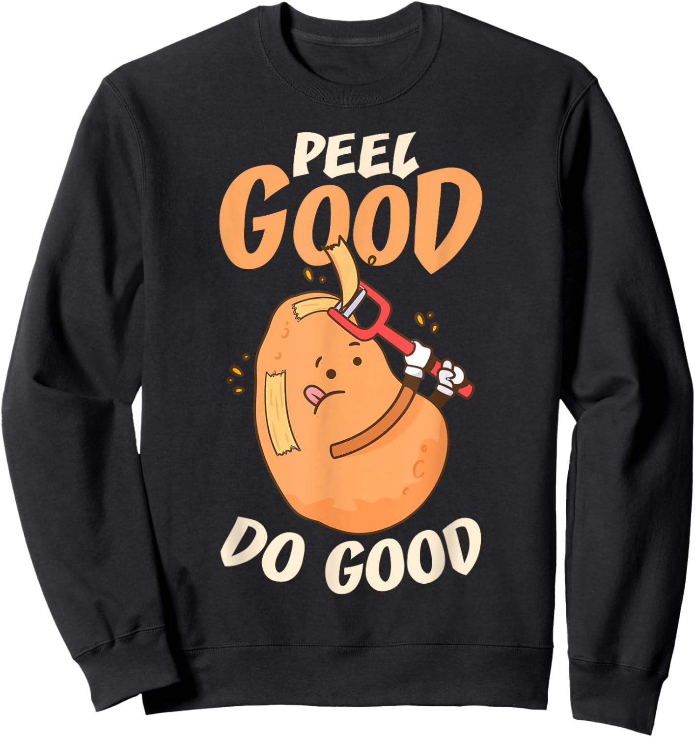 Funny Potato Peeler Hand Sweatshirt - Sweatshirt | Black