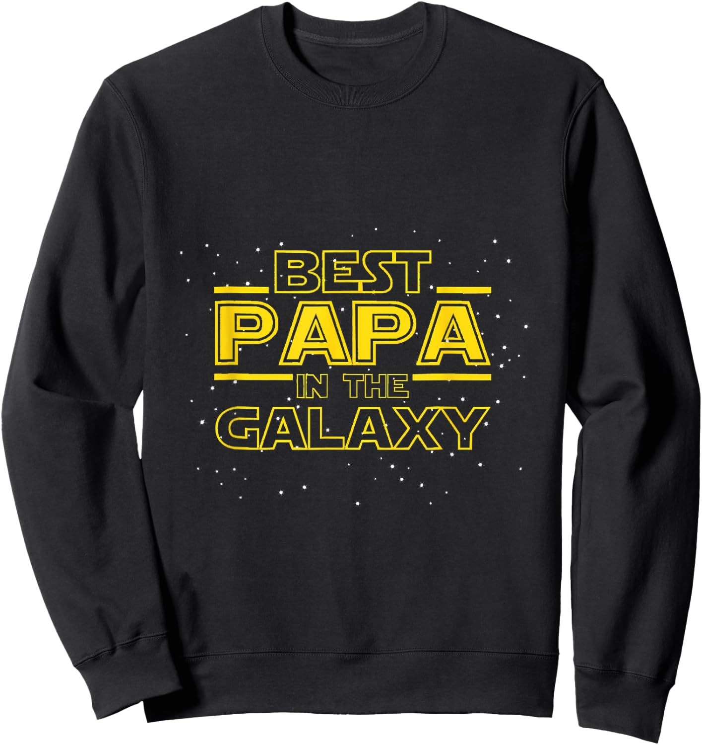 Grandpa Shirt Gift Papa, Best Papa in the Galaxy Sweatshirt - Sweatshirt | Black