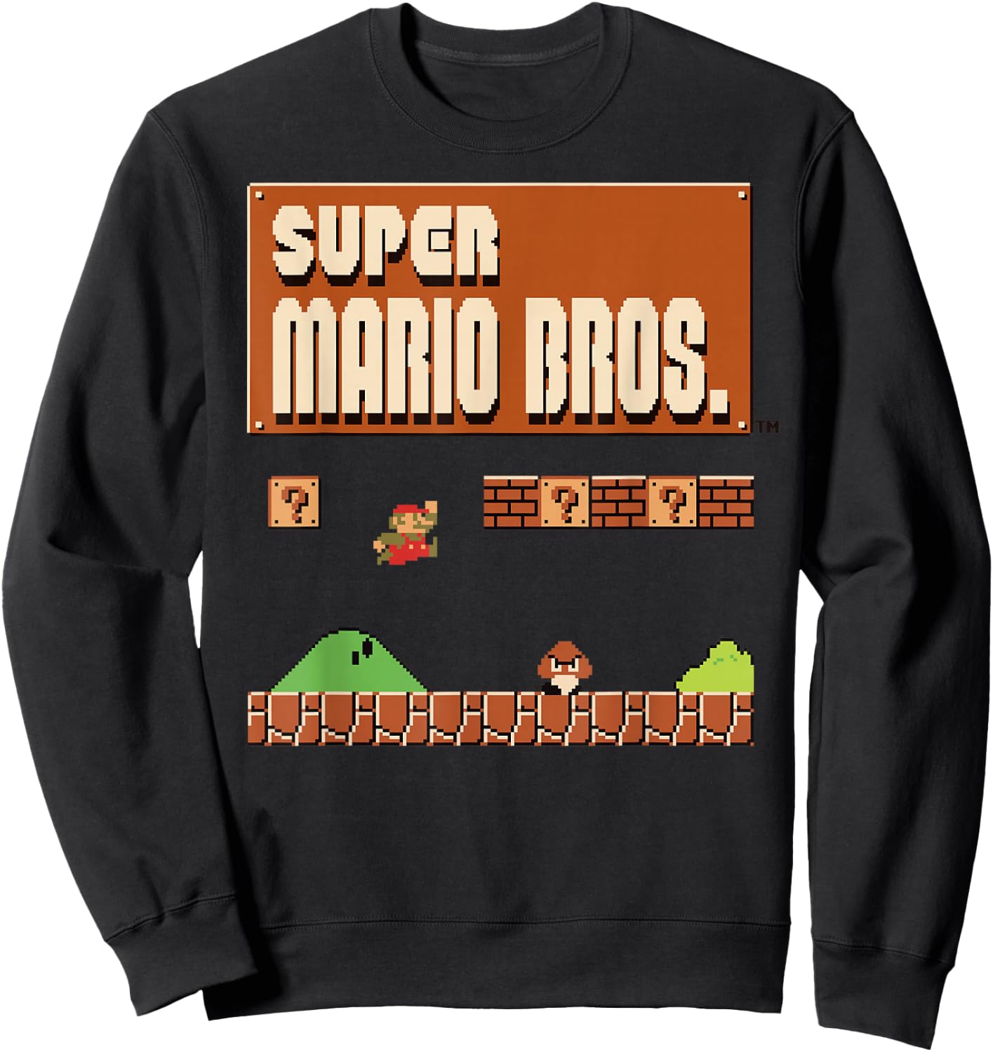 Super Mario Classic Game Play Poster Sweatshirt - Sweatshirt | Black