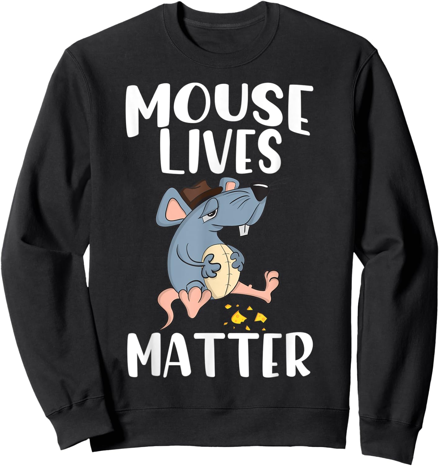 Funny shirt Mice Design Mouse Lives Matter Sweatshirt - Sweatshirt | Black