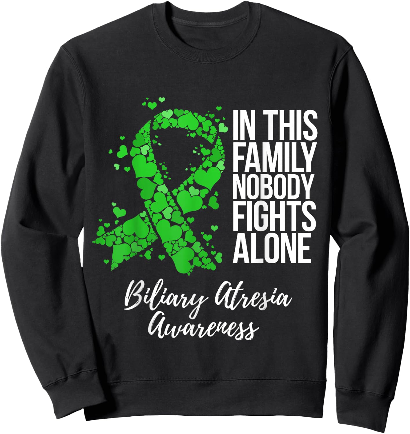 Family Support Biliary Atresia Awareness Sweatshirt - Sweatshirt | Black