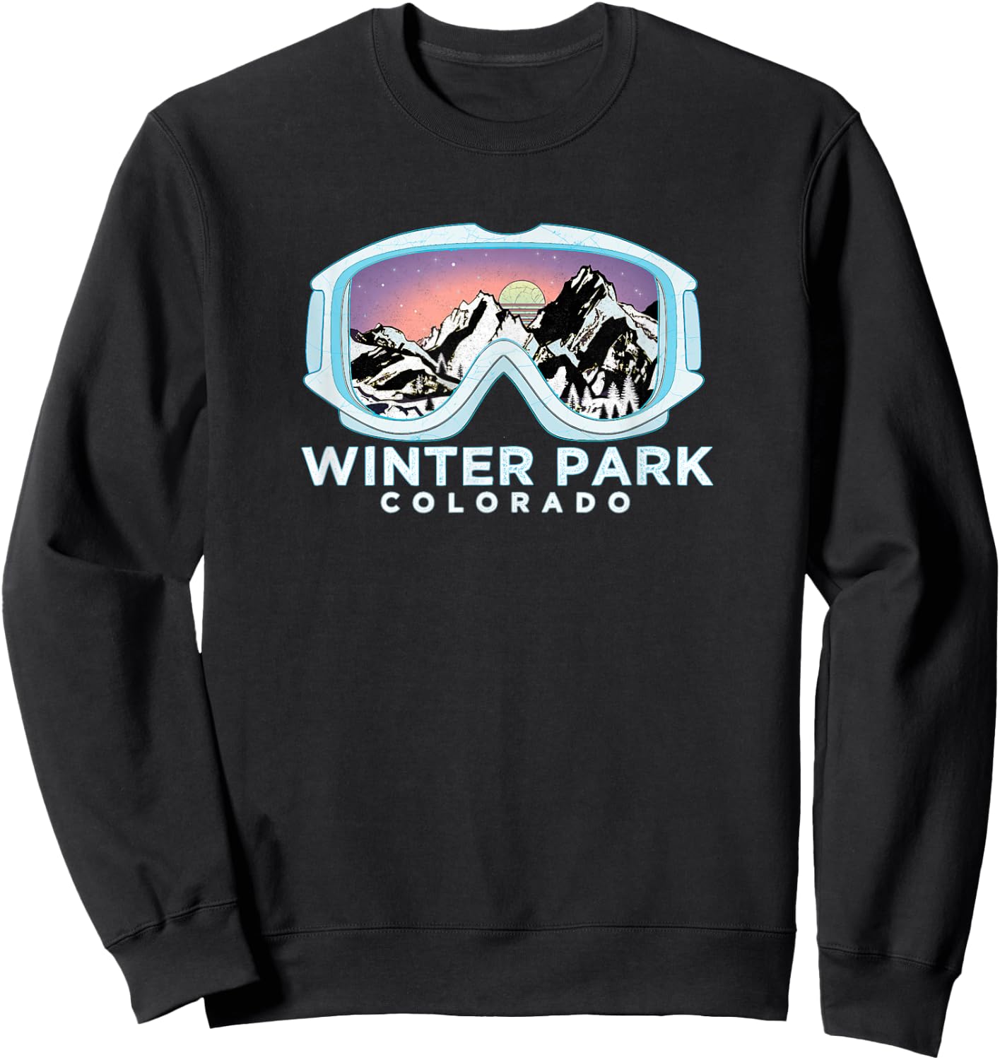 Winter Park Ski Design / Winter Park, CO Skiing Snow Gift Sweatshirt - Sweatshirt | Black