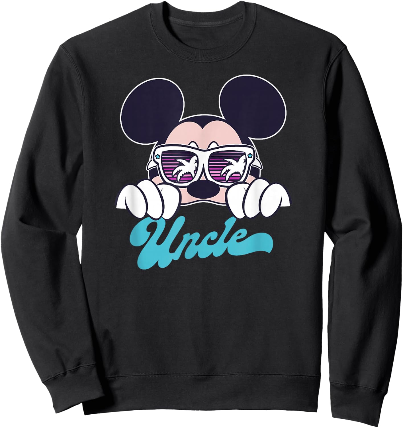 Disney Mickey and Friends Mickey Summer Vibes Uncle Logo Sweatshirt - Sweatshirt | Black