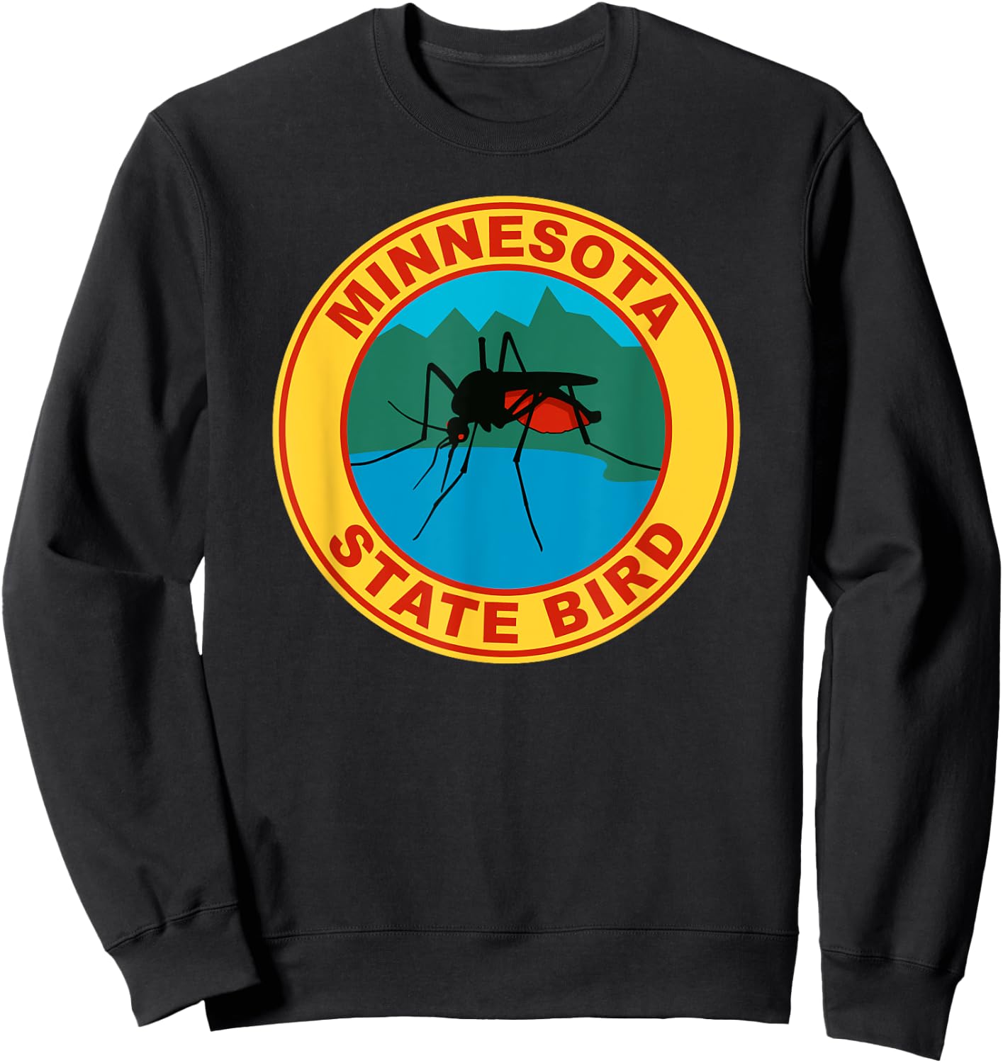 Funny Minnesota Mosquito State Bird Sweatshirt - Sweatshirt | Black