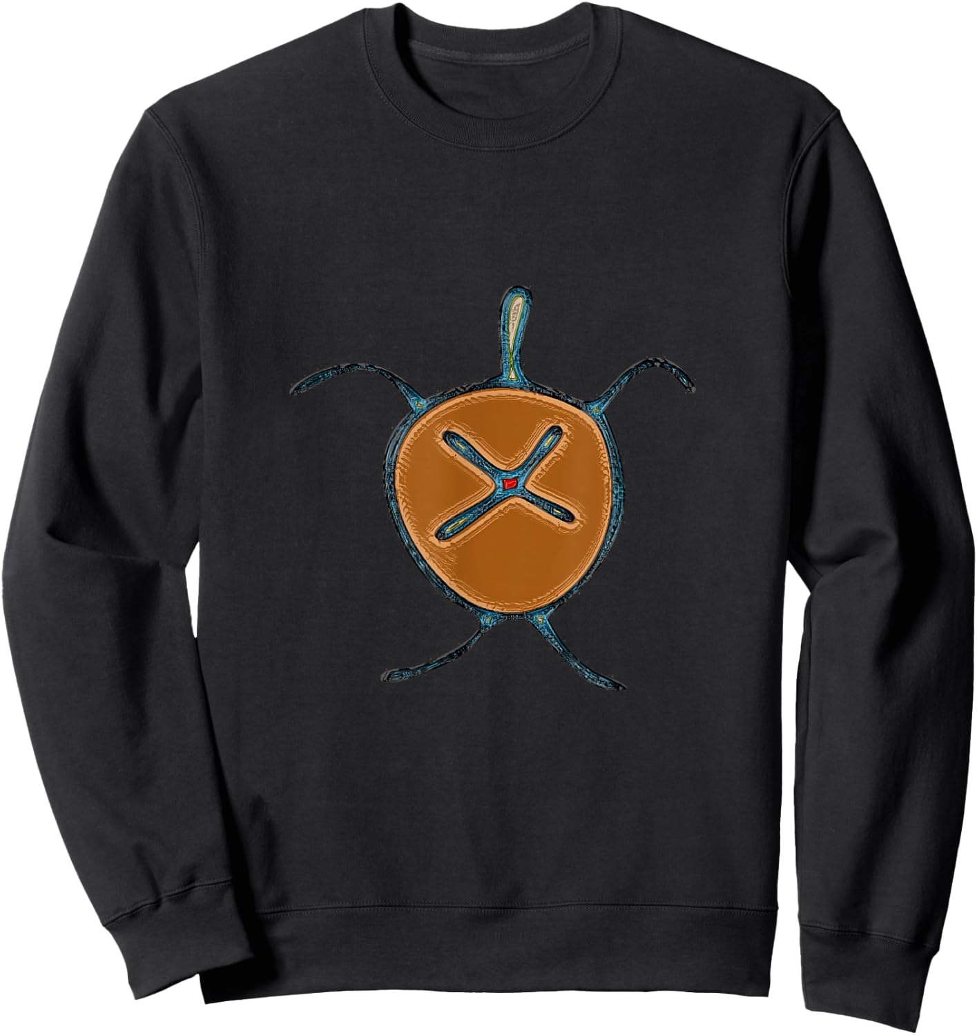 Taino Turtle Symbol Puerto Rico Indigenous Sweatshirt - Sweatshirt | Black